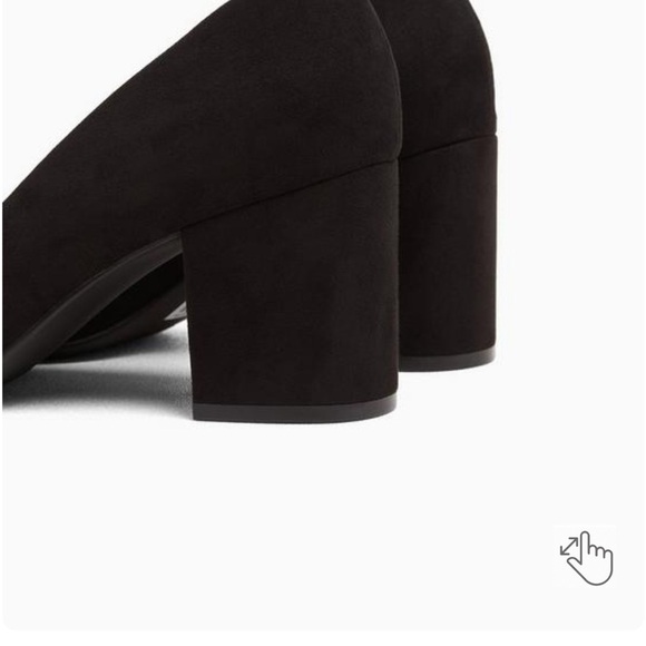 Torrid Almond Toe Block Heel Pump Black Cushioned 3 inch Wide Width 8W - Picture 3 of 11